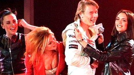 Spice Girls at 1997 McLaren team launch