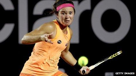 Gabriela Ce of Brazil in action at the Rio Open