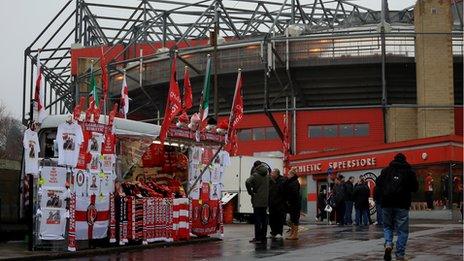 Charlton Athletic fans at The Valley