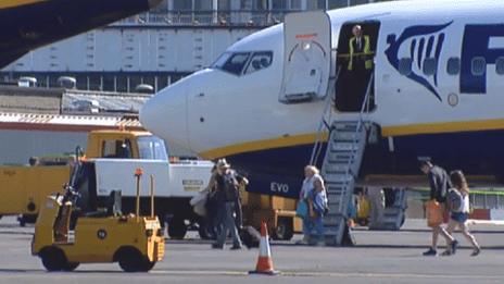 Ryanair 737 at Prestwick