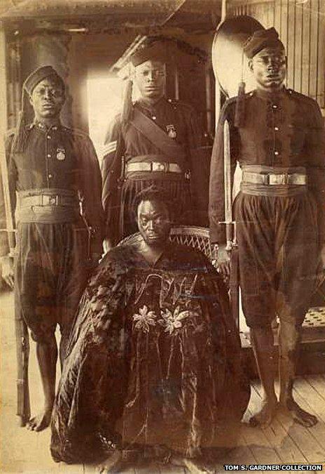 The Oba of Benin on his way to exile in 1897