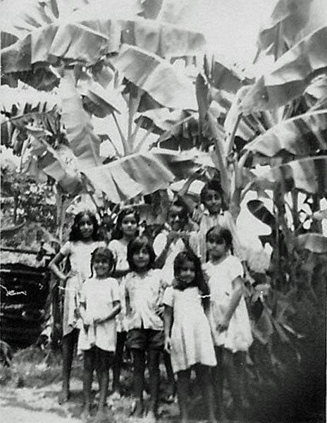 Singh children in the kampong