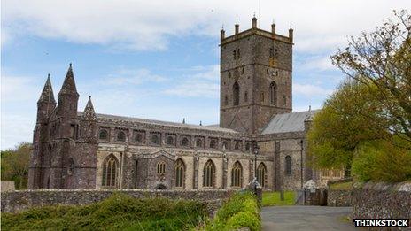 St David's cathedral in Wales