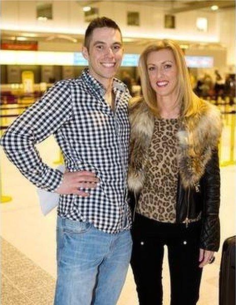 John and Kelly at the airport