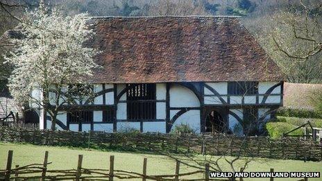 Bayleaf Farmhouse - a Sussex farmhouse - in its restored state.