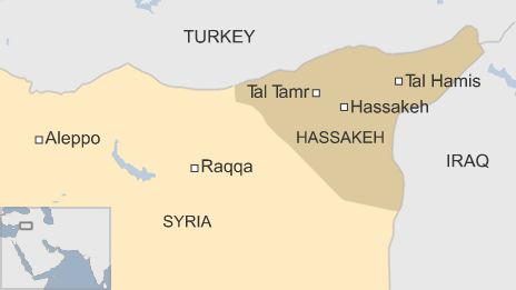 Map of Hassakeh province