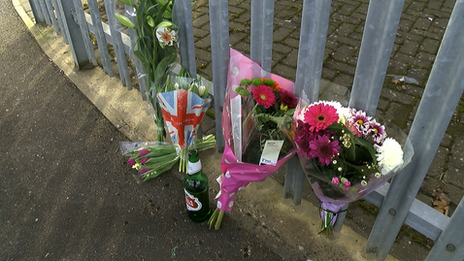 Flowers at the waste recycling depot