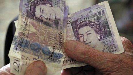 Cash in a man's hand