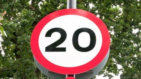 20mph speed sign