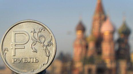 Rouble in front of cathedral