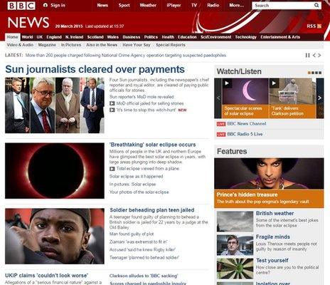 The BBC News website