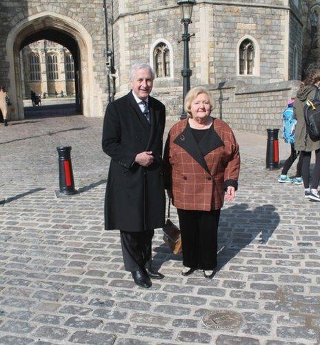 Sir James Perowne and councillor Eileen Quick