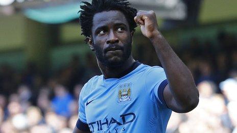 Manchester City striker Wilfried Bony