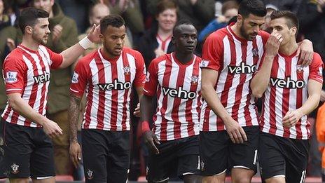 Southampton players celebrate