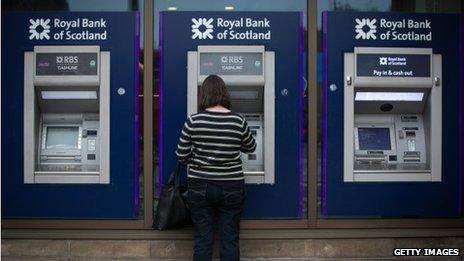 RBS cash machines