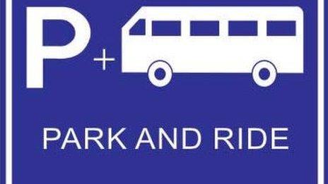 Park and ride signpost