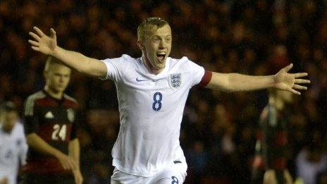 James Ward-Prowse celebrates scoring for England