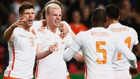 Netherlands players celebrate