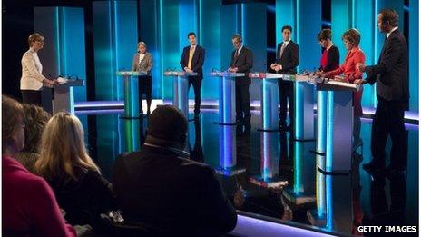 Party leaders at debate