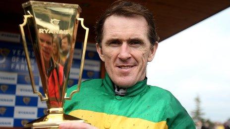 AP McCoy captured Grade One success on Gilgamboa in the Ryanair Gold Cup