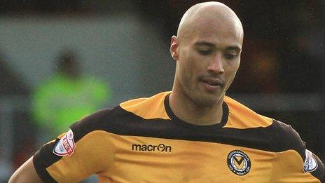 Newport County striker Chris Zebroski