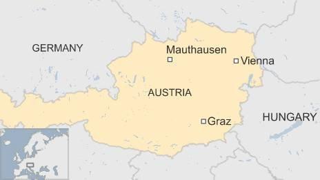 Map of Graz in Austria