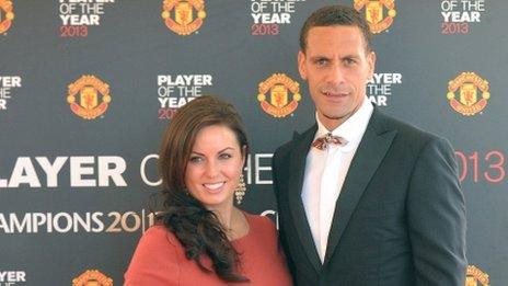 Rio Ferdinand and Rebecca Ellison