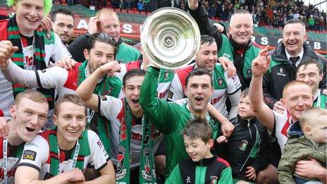 Glentoran's victory over Portadown was the east Belfast club's 22nd Irish Cup triumph