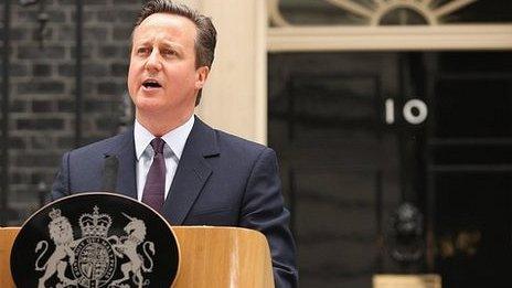 David Cameron outside No 10