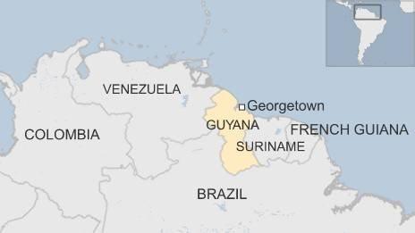 Map of Guyana