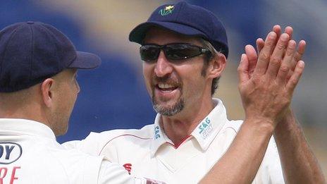 Jason Gillespie in action for Glamorgan