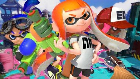 a screenshot from the splatoon game