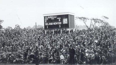 Stradey Park on the day of the match