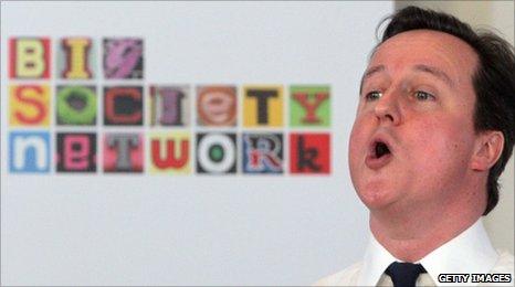 David Cameron speaking at today's 'Big Society' event