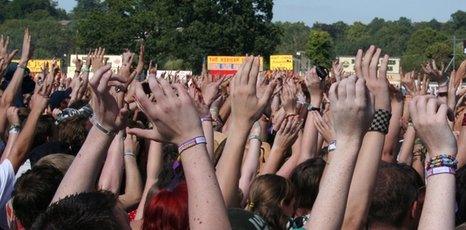 Fans at Leeds festival