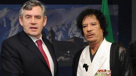 Mr Brown and Muammar Gaddafi