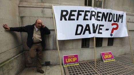 Campaigner at Tory Party conference in Manchester