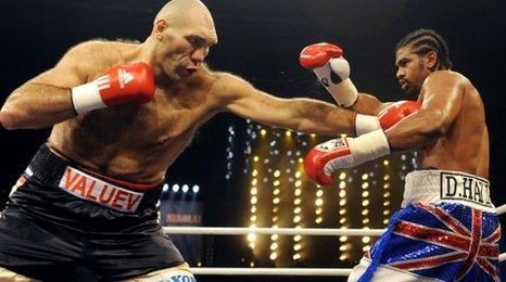 Nikolai Valuev and David Haye