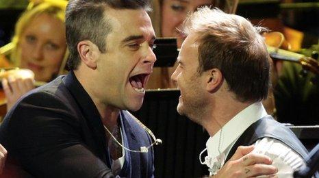 Robbie Williams and Gary Barlow