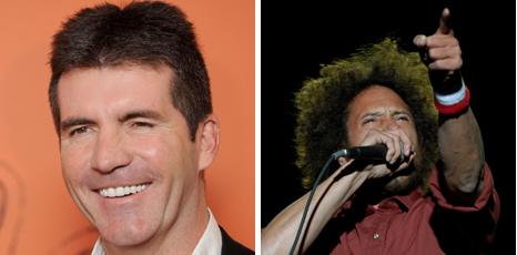 Simon Cowell and Rage Against The Machine