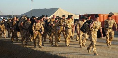 British troops at Camp Bastion