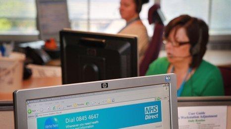NHS swine flu call centre