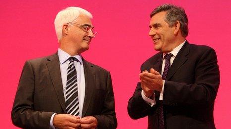 Alistair Darling and Gordon Brown