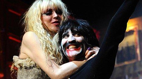 Courtney Love and Noel Fielding