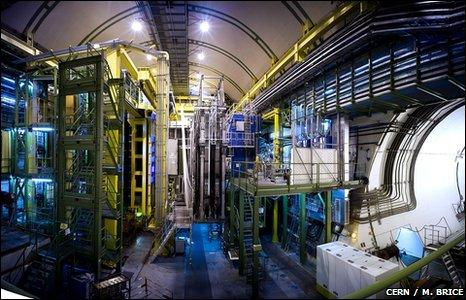 LHCb cavern in 2009 (Cern)