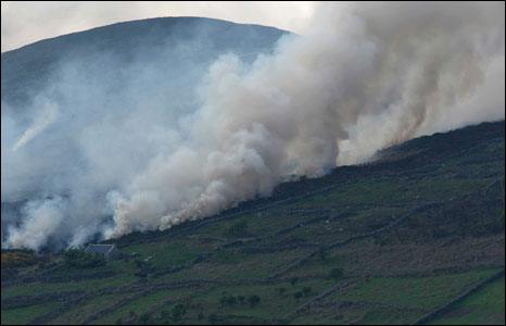 70 firefighters tackled a blaze in Camlough