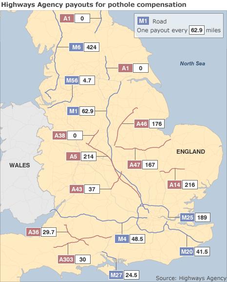 Pothole map