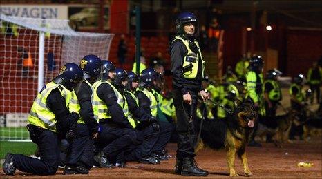 Police at football match