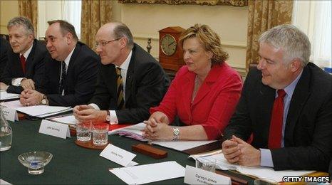 Carwyn Jones (right) at Downing Street