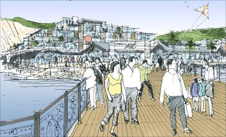 Artist impression of the pier development